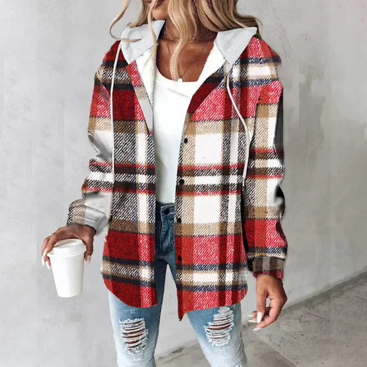 Caelan | Warm Embrace Plaid Hoodie Shirt