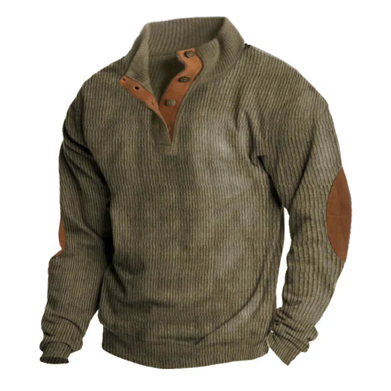 Arthur | Timeless Ribbed Button Jumper