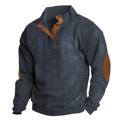 Arthur | Timeless Ribbed Button Jumper